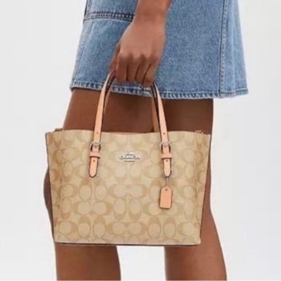 NWT Coach Mollie Tote Bag 25 In Signature Canvas - Picture 2 of 6